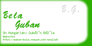 bela guban business card